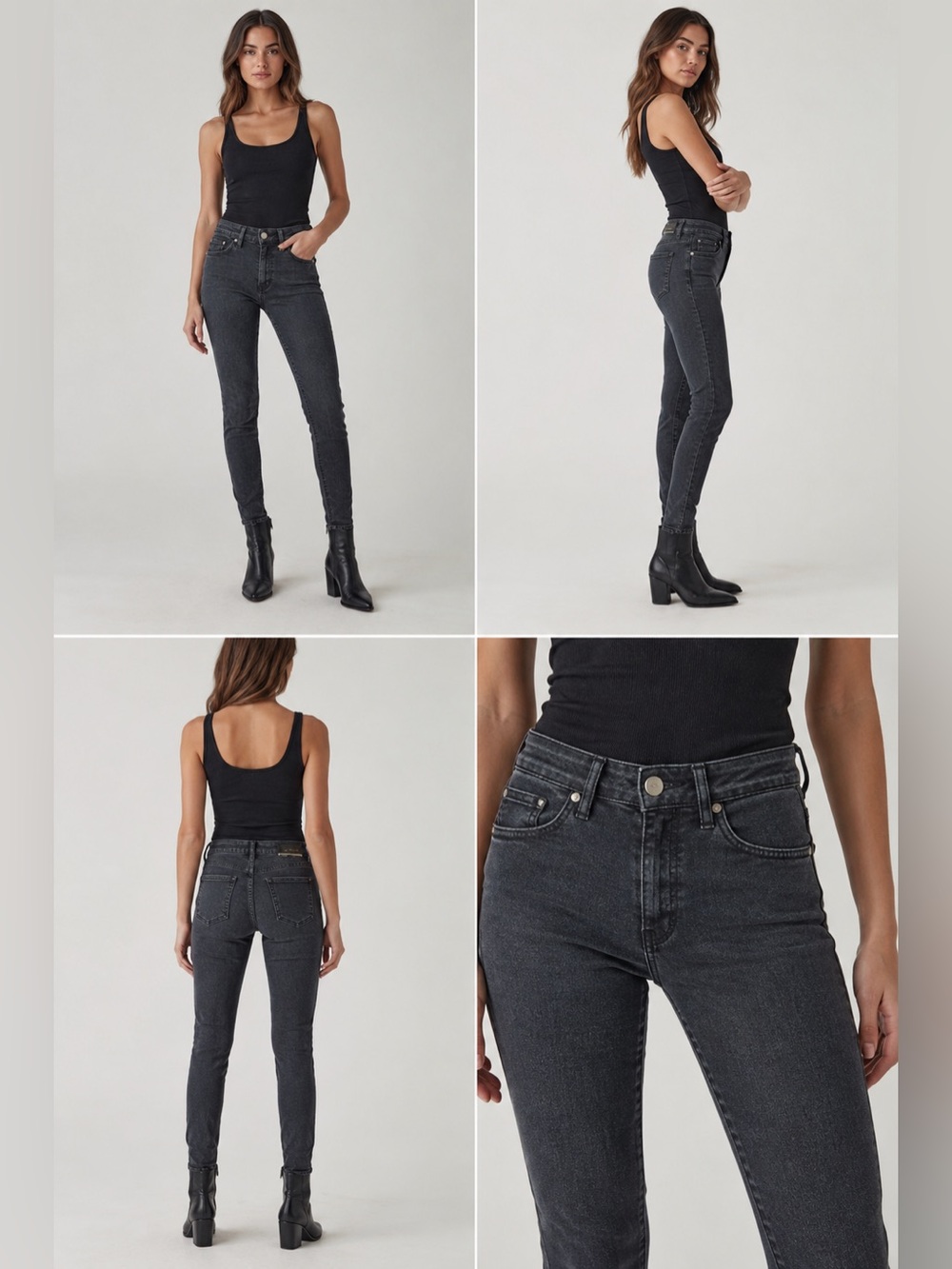 Rich & Skinny Women's Dark Wash Skinny Jeans Size 27, Stretch Denim, 28" Inseam - Picture 2 of 9